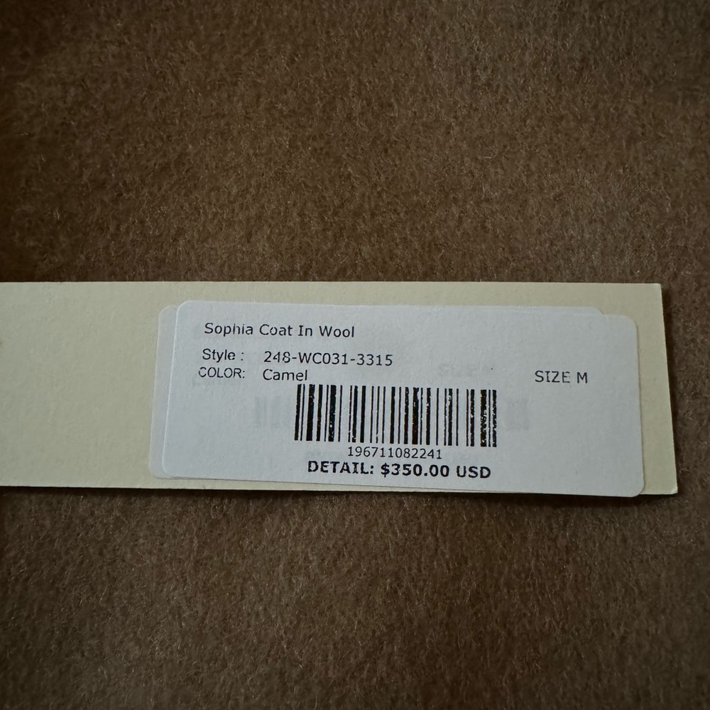 Alex Mill Camel Sophia Double-Breasted Wool Coat size M - Picture 5 of 7
